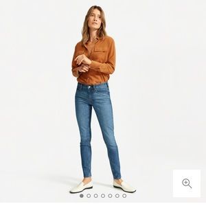 Everlane mid rise skinny jean 27 ankle mid blue